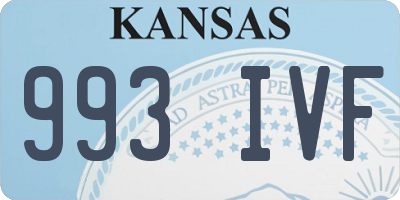 KS license plate 993IVF