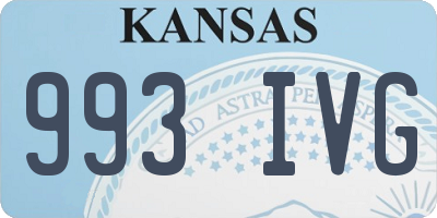 KS license plate 993IVG