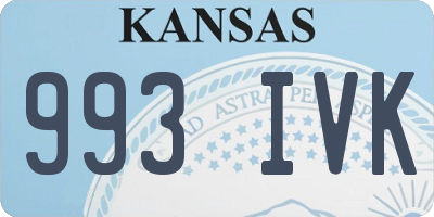 KS license plate 993IVK