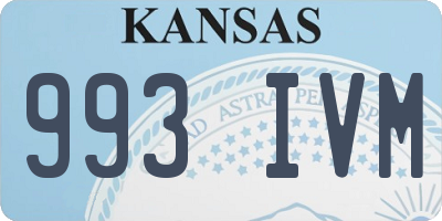 KS license plate 993IVM