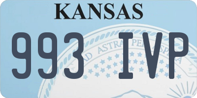 KS license plate 993IVP