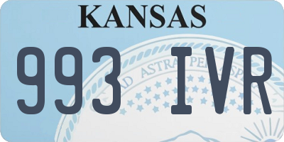 KS license plate 993IVR