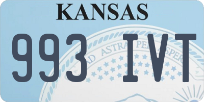 KS license plate 993IVT