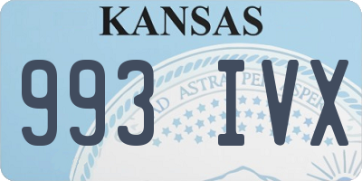 KS license plate 993IVX
