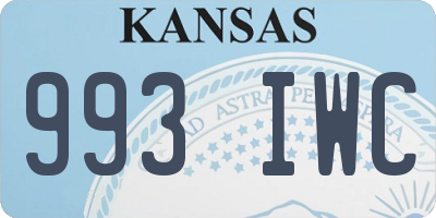 KS license plate 993IWC