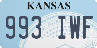KS license plate 993IWF