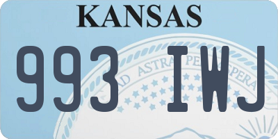 KS license plate 993IWJ
