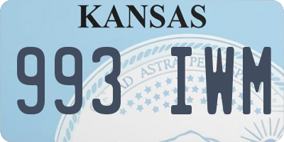 KS license plate 993IWM