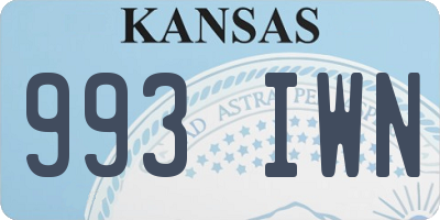 KS license plate 993IWN