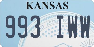 KS license plate 993IWW