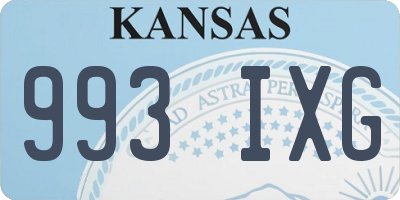 KS license plate 993IXG