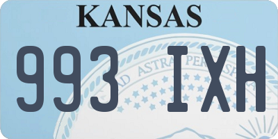 KS license plate 993IXH