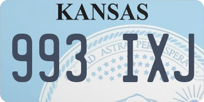 KS license plate 993IXJ