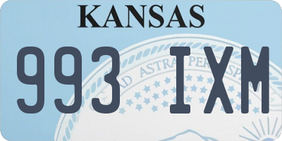 KS license plate 993IXM