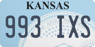 KS license plate 993IXS