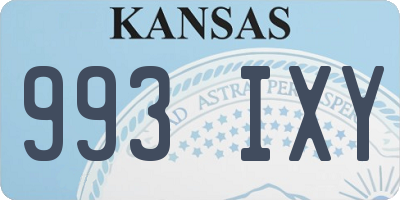 KS license plate 993IXY