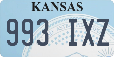 KS license plate 993IXZ