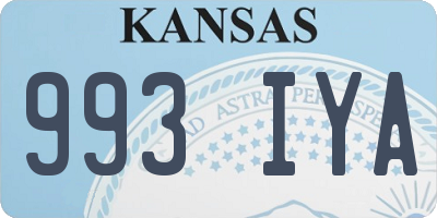 KS license plate 993IYA