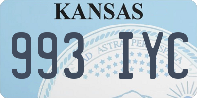KS license plate 993IYC