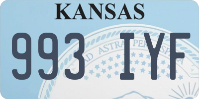 KS license plate 993IYF