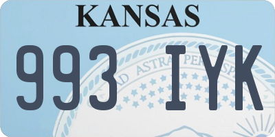 KS license plate 993IYK