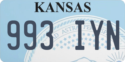 KS license plate 993IYN