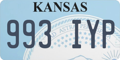 KS license plate 993IYP