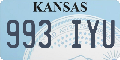 KS license plate 993IYU