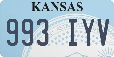 KS license plate 993IYV