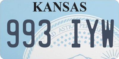 KS license plate 993IYW