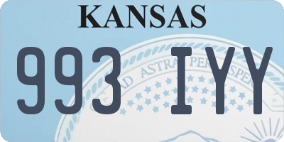 KS license plate 993IYY