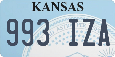KS license plate 993IZA