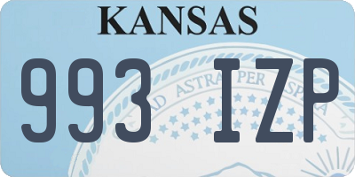 KS license plate 993IZP