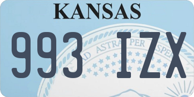KS license plate 993IZX