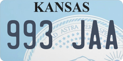 KS license plate 993JAA