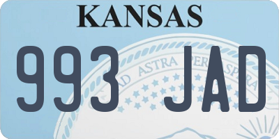 KS license plate 993JAD