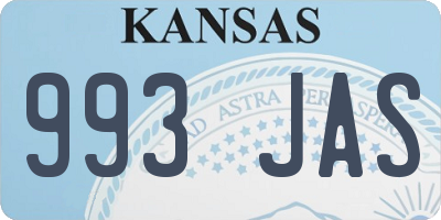 KS license plate 993JAS