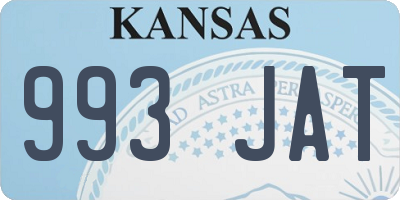 KS license plate 993JAT
