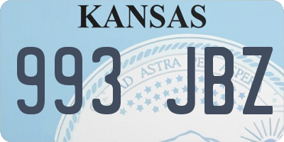 KS license plate 993JBZ