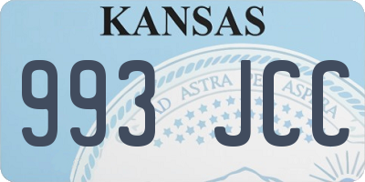 KS license plate 993JCC