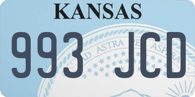 KS license plate 993JCD