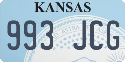 KS license plate 993JCG