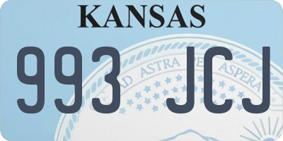 KS license plate 993JCJ