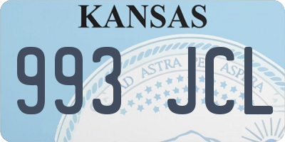 KS license plate 993JCL