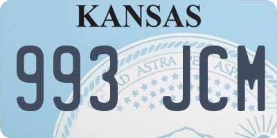 KS license plate 993JCM