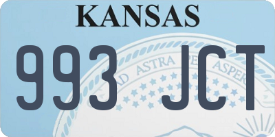 KS license plate 993JCT