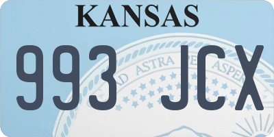 KS license plate 993JCX