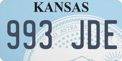 KS license plate 993JDE