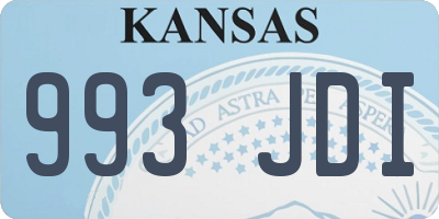 KS license plate 993JDI