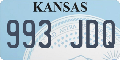 KS license plate 993JDQ